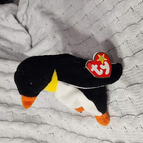 🕸Vintage Ty Beanie Baby Original Waddle the Penguin 1995 P.V.C. Pellets - Picture 4 of 12